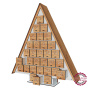 Advent calendar for 31 days in Nordic style, White - Kraft Oak, assembled - 1