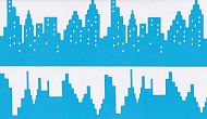 Stencil for crafts 10x27cm "City" #015