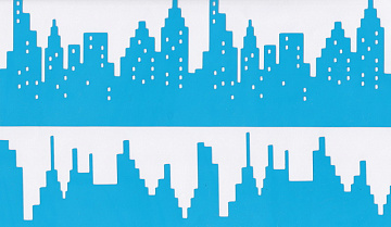 Bastelschablone 10x27cm "City" #015