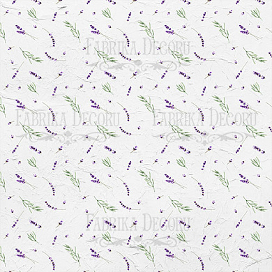лист двусторонней бумаги для скрапбукинга "lavender provence-4" 20,5х20,5 см