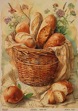 Kraftowy papier do decoupage, 29,7x42cm, „Botanica Kraft”, #0005