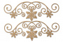 Набор чипбордов Бордюр со снежинками 10х15 см #625