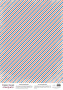 Deco Pergament farbiger Bogen Schräge Streifen, A3 (11,7" х 16,5")