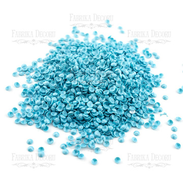 Sequins Round cups, blue, #307 - 2