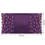 Piece of PU leather for bookbinding with gold pattern Golden Feather Violet, 50cm x 25cm - 0