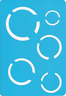 Stencil for crafts 15x20cm "Assorted rings" #087