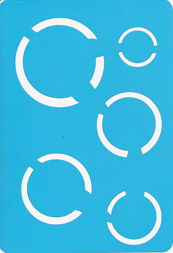 Stencil for crafts 15x20cm "Assorted rings" #087