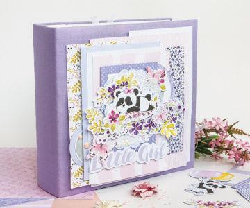 Children's photoalbum "Baby girl", 20cm x 20cm, DIY creative kit #02 - 2