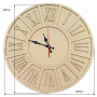 Wall clock with Roman numerals, 490 mm x 490 mm, MDF blank for decoration #235 - 1