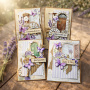 set for creating 4 cards “lavender charm” 10 x 15cm