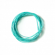 Round wax cord, d=1mm, color Aquamarine
