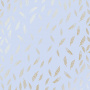 Лист односторонней бумаги с фольгированием, дизайн Golden Feather Purple, 30,5см х 30,5см