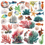 Double-sided scrapbooking paper set Sea of dreams 8"x8" 10 sheets - 11