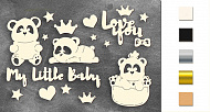 Набор чипбордов "My little baby girl 1",  color_Black