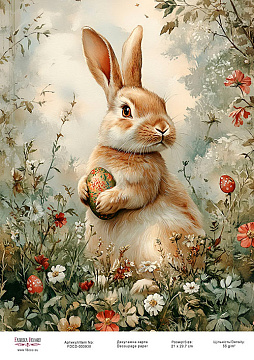Decoupage card «Easter Bunny-14» #000938, 21cm x 29,7cm