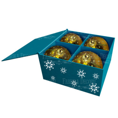 Подарочная Коробка на 4 секции с откидной крышкой, Набор DIY #286, MDF - 2