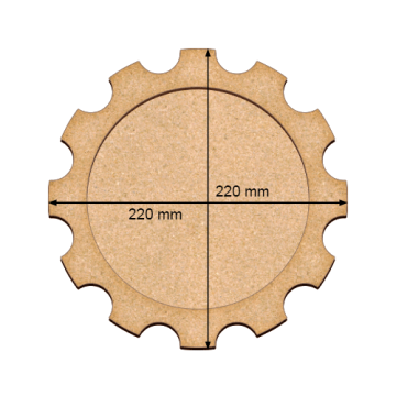 Art board Gear, 22cm х 22cm - 2