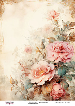 Decoupage card #0491, 21cm x 29,7cm