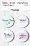 Set of 4pcs flair buttons for scrabooking #022