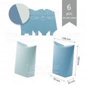 Набор картонных заготовок #007 color_Blue-shabby blue Набор картонных заготовок #007 color_Blue-shabby blue