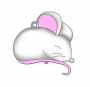 Figurka do kolorowania i ozdabiania "Mała mysz 2" #312