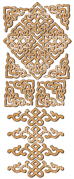 Set of MDF ornaments for decoration #128