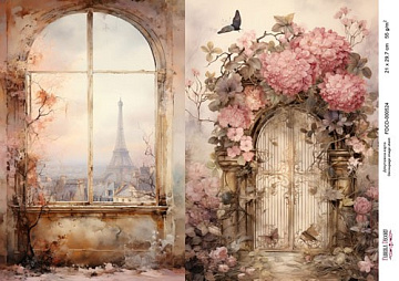 Decoupage-Karte #0524, 21x29,7 cm