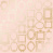 лист односторонней бумаги с фольгированием, дизайн golden frames peach, 30,5см х 30,5см