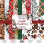 Double-sided scrapbooking paper set Bright Christmas 8"x8", 10 sheets