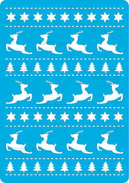 Stencil for crafts 15x20cm "Christmas deer" #178
