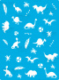 Stencil reusable, 15x20cm "Dinosauria", #377