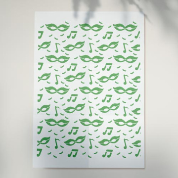 Stencil for crafts 15x20cm "Carnival masks" #305 - 2 Stencil for crafts 15x20cm "Carnival masks" #305 - 2