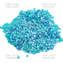 Sequins Round flat, blue with iridescent nacre, #416 - 0