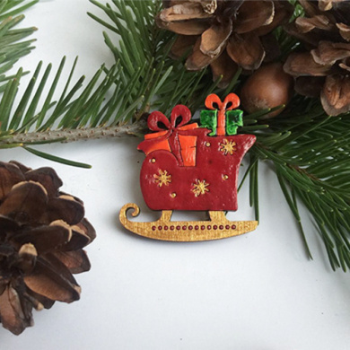 brooch blank for coloring, #018 - 2