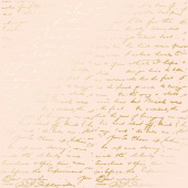 лист односторонней бумаги с фольгированием, дизайн golden text beige, 30,5см х 30,5см