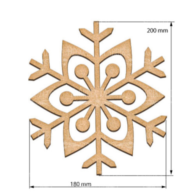  Art board Snowflake 18х20 cm - 2