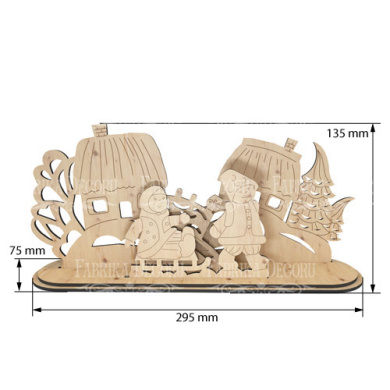 заготовка для декорирования #345 "зимой в деревне"  - 2