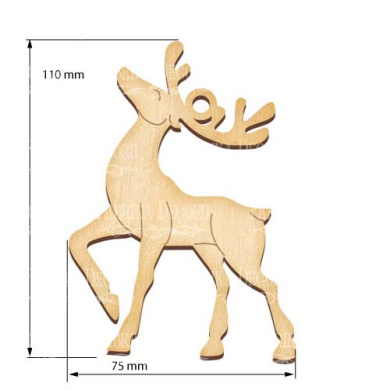 Figurine for painting and decorating #417 "Deer 3" - 2