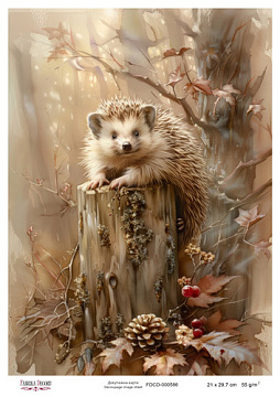 Decoupage card #0586, 21x29,7 cm