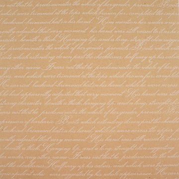 Kraftpapierblatt 12 "x 12" Brief an weißes Handwerk