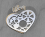 заготовка мега шейкера, 15см х 15см, фигурная рамка сердце с шестеренками фабрика декору