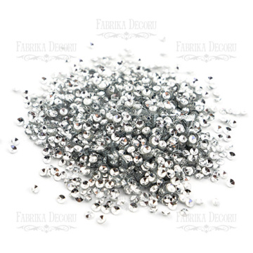 Sequins Round cups, silver metallic, #305 - 2