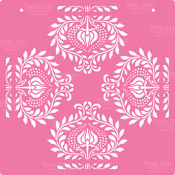 Stencil for decoration XL size (30*30cm), Floral ornament MAXI #048