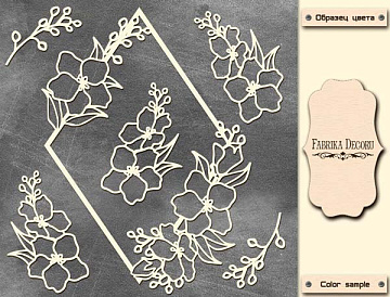 Megaspanplatte "Blume in einer Raute" #010