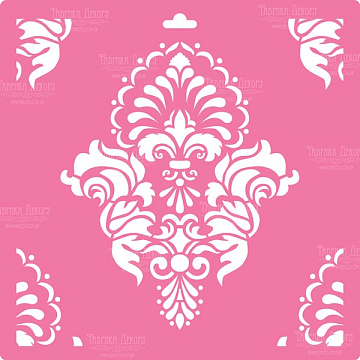 Stencil for decoration XL size (30*30cm), Damascus pattern #114