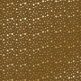 Sheet of single-sided paper with gold foil embossing, pattern Golden stars, color Milk chocolate, 12"x12"