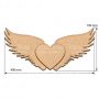  Art board Heart with wings 40х19 cm - 0