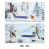 diy kit for making 2 greeting cards on stands "winter forest", 20 cm x 10 cm