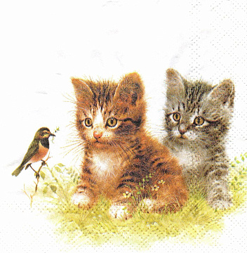 Decoupage napkin "Kittens"