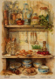 Kraft Decoupage Papier 21x29,7cm, “Botanica Vintage”, #0005